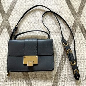 Jimmy Choo Grey Leather Crossbody Purse